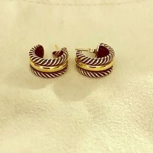 Authentic David Yurman Cable Hoop Earrings